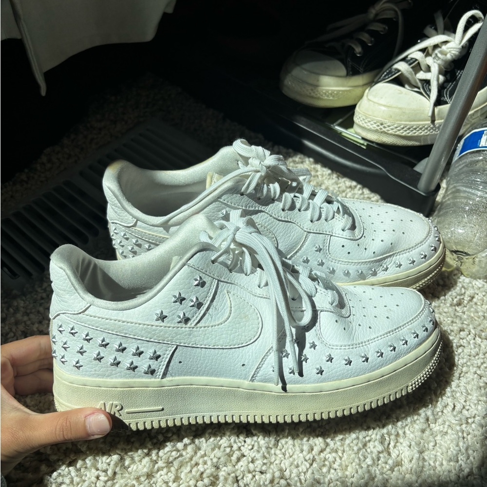 Nike White Sneakers with Star Accents